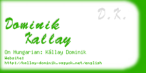 dominik kallay business card