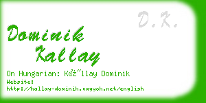 dominik kallay business card